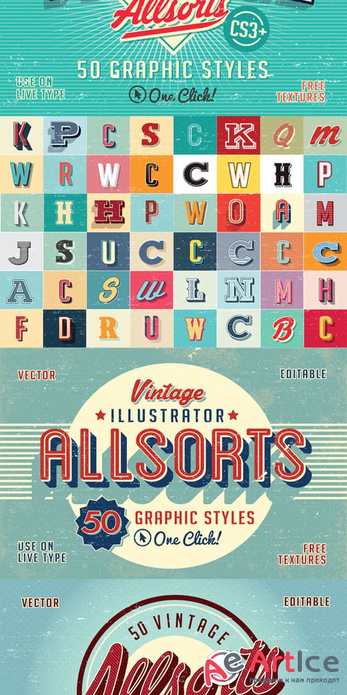 Vintage Allsorts Graphic Styles - Creativemarket 125783