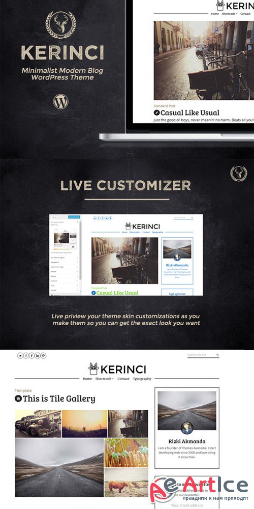 Kerinci - Minimalist Modern Blog - Creativemarket 58279