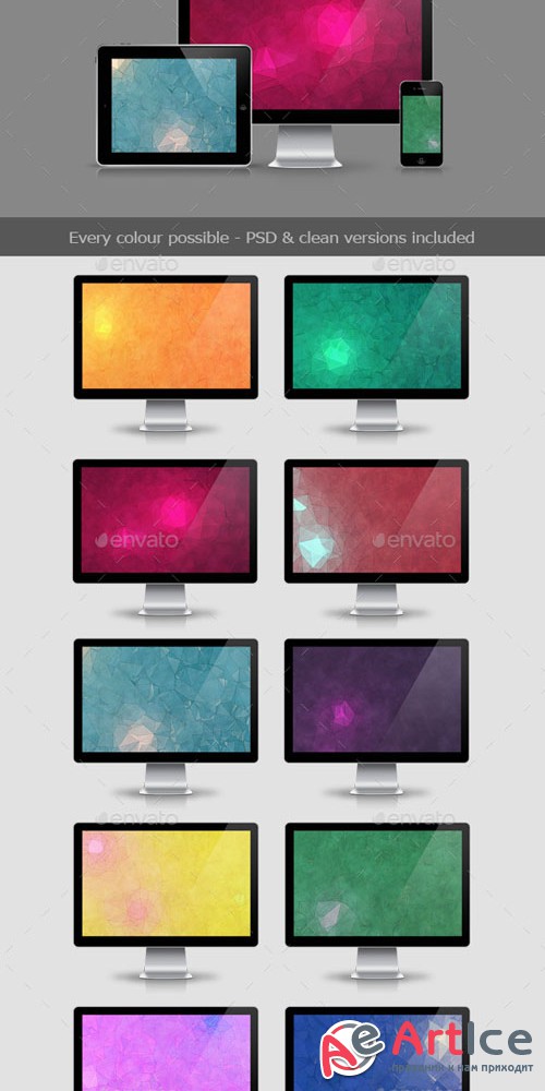 10 Dirty Polygon Backgrounds V.1 - Graphicriver 9858888