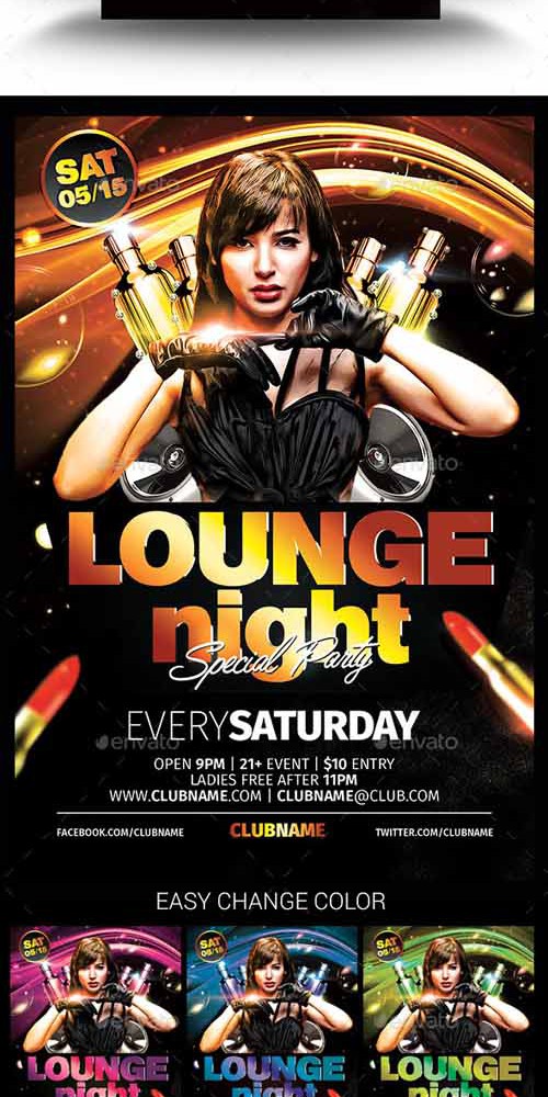 Flyer PSD - Lounge Night Party 