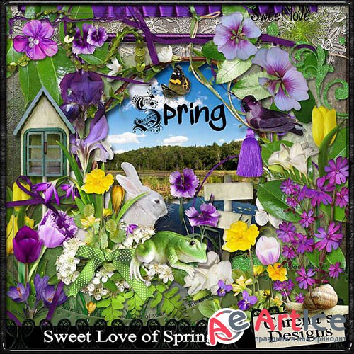 Scrap - Sweet Love of Spring JPG and PNG