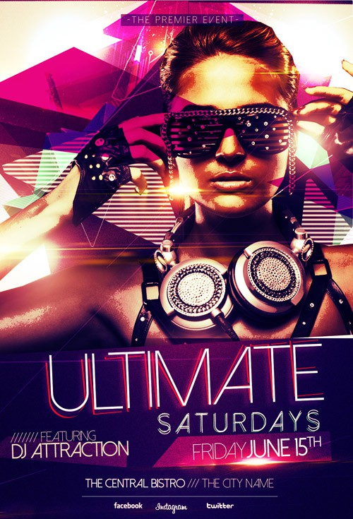 PSD Flyer Template - Ultimate Saturdays