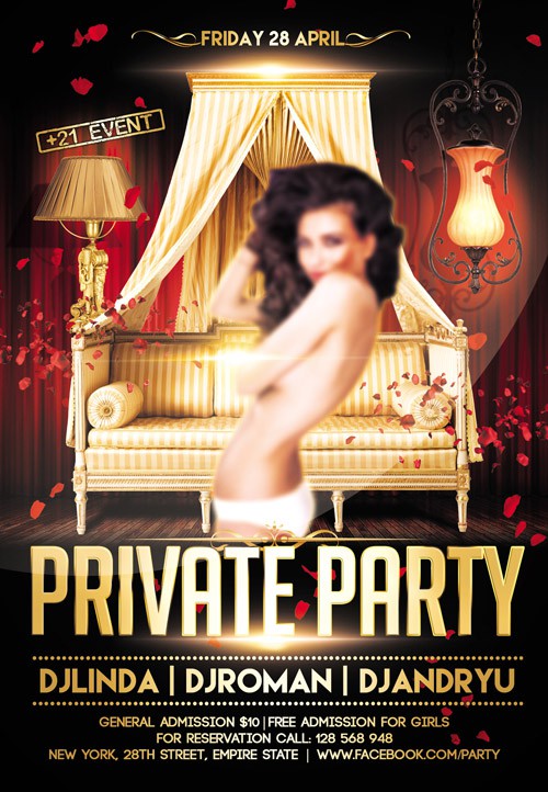 Flyer Template - Private Party FB Cover