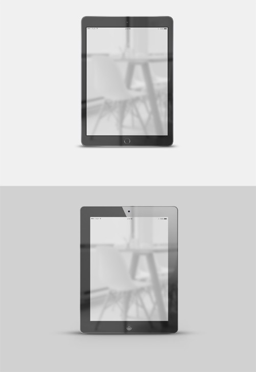 Mockups With Reflex Screen - iPad 2 and iPad Air 2