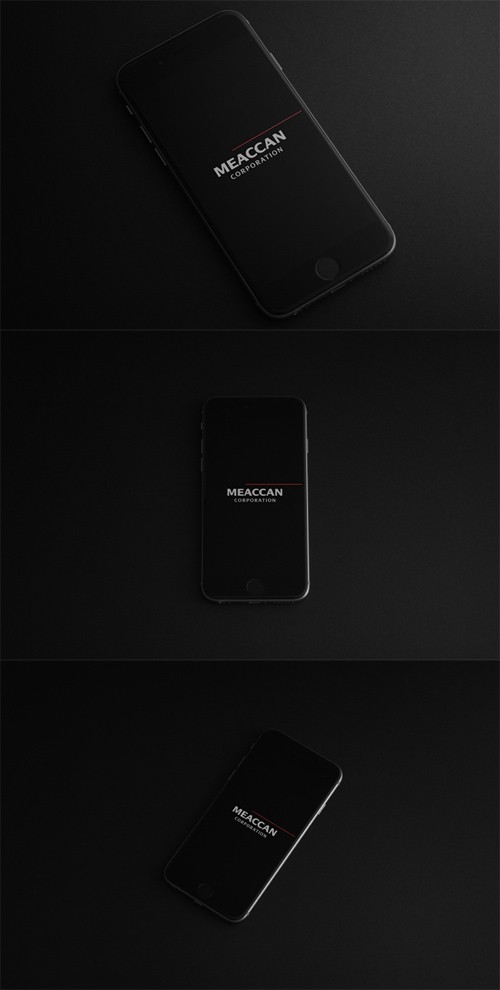 Mock up Templates PSD - 3 Dark Style Iphone 