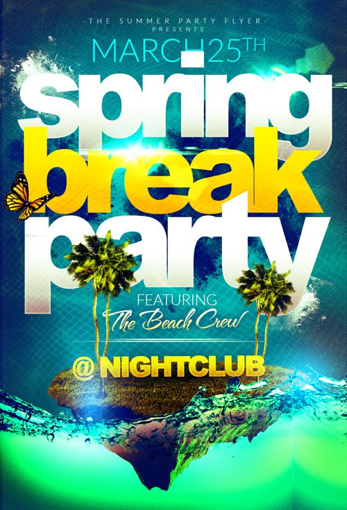 Flyer Template - Spring Break Island Party 2
