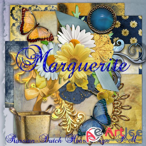 Scrap - Marguerite JPG and PNG