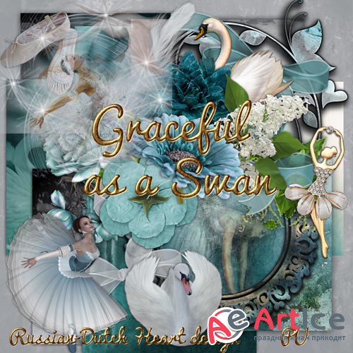 Scrap - Graceful as a Swan JPG and PNG