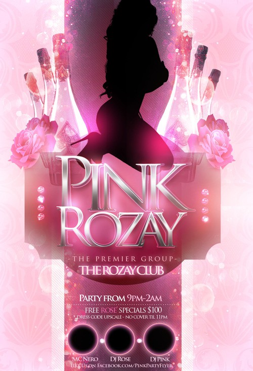 Flyer Template - Pink Rozay Party