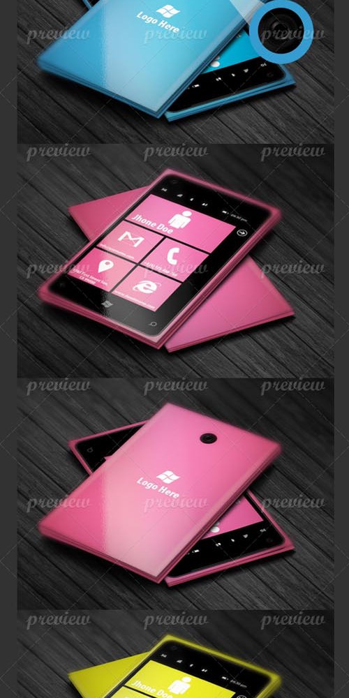 Business Card PSD - Windows Phone 