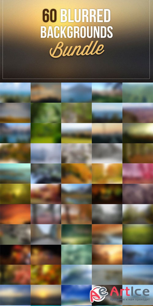 60 Blurred Backgrounds Bundle - Creativemarket 3807
