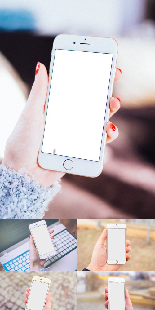 PSD - 5 Mock up Templates - Iphone 6 Series V1