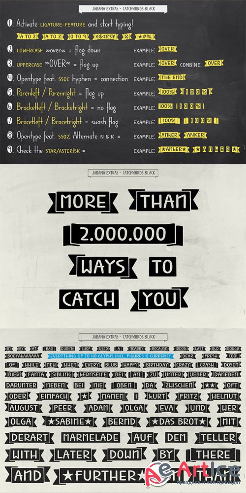 1.000.000 Catchwords Black - Jabana - Creativemarket 234432