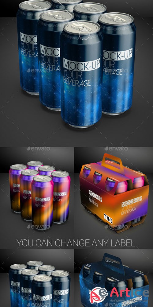 6 Pack 0.5ml Can 01 - Graphicriver 9126964