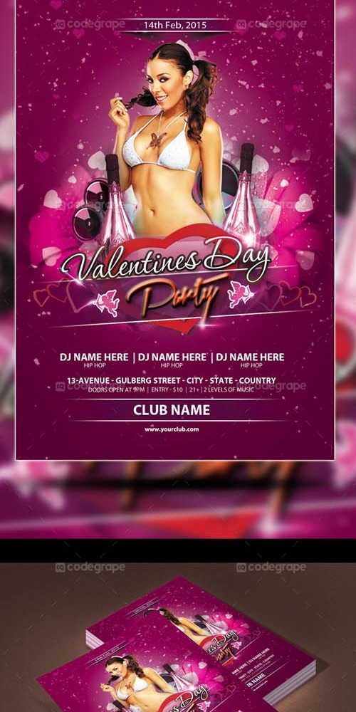 PSD - Valentine Day Party Flyer