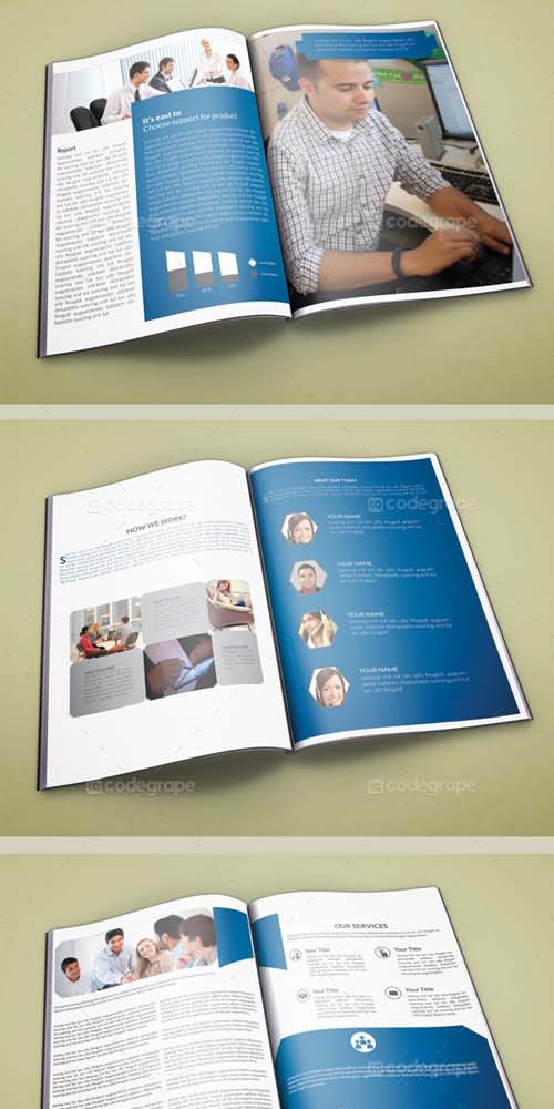 Indesign Corporate Bi Fold Business Brochure