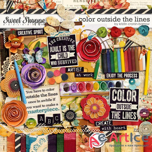 Scrap - Color Outside the Lines JPG and PNG