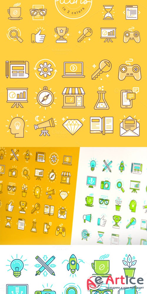 Creativemarket - 30 linear icons 271613