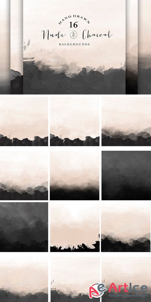 Creativemarket - Nude and Charcoal backgrounds 87359