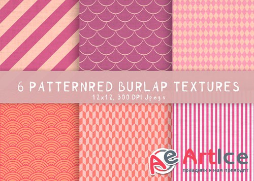 Creativemarket - 6 Burlap patterned textures 194774