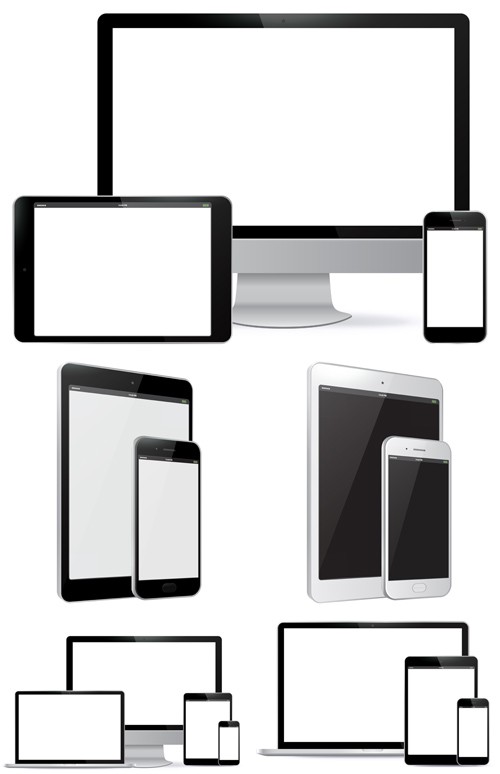 Vector Set - Computer Screens and Tablet 