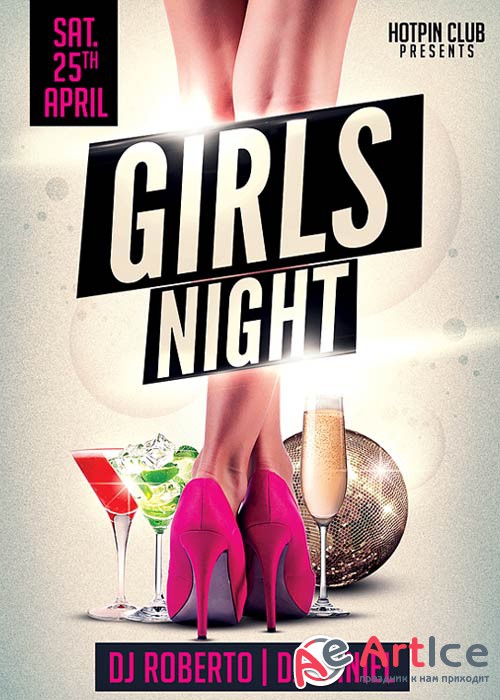 Girls Ladies Night Party Flyer
