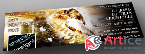 Angels Party Flyer Template + Facebook Cover