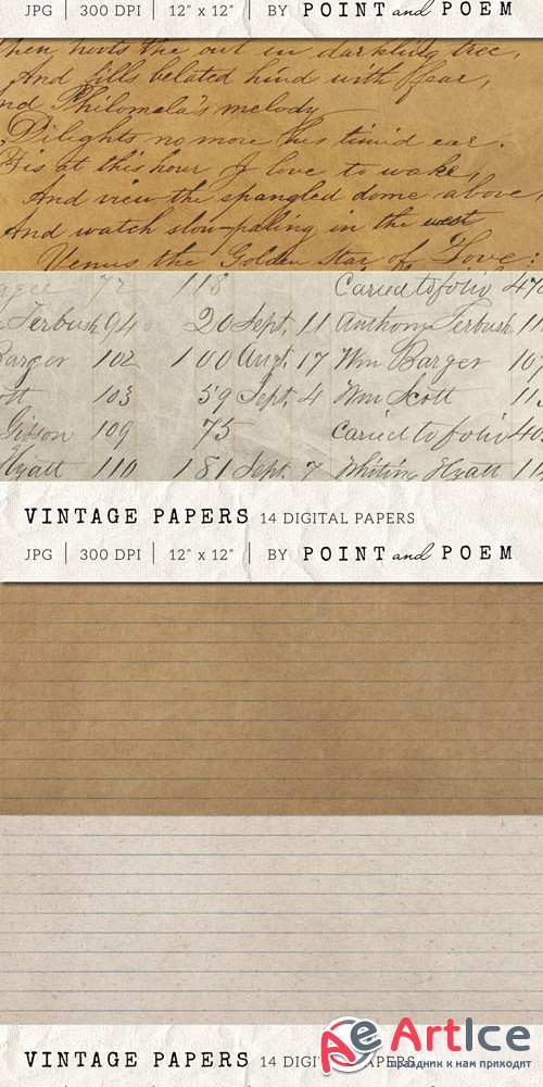 Creativemarket - Old vintage Paper textures 152746