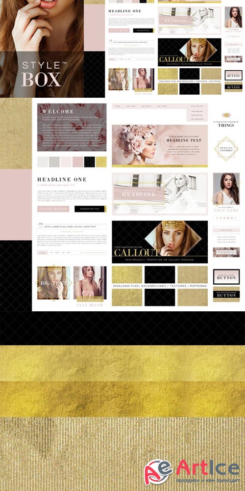StyleBox Blog Graphics/Website Kit 1 - Creativemarket 59917