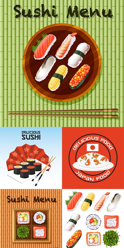 Vector Set - Delicious Sushi 