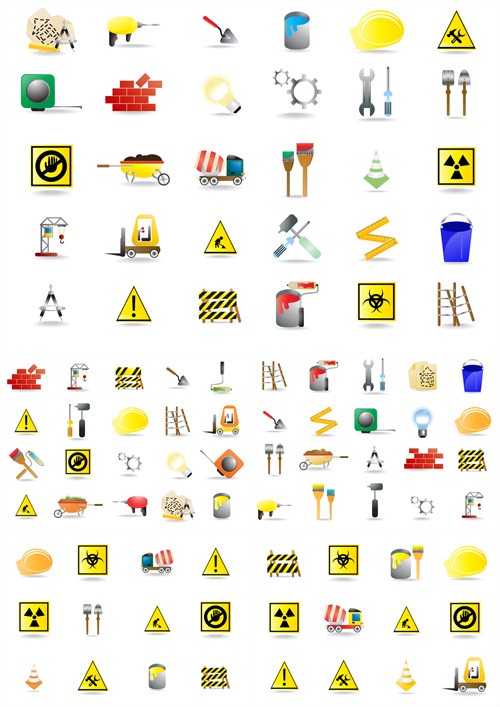 Vector Set - Under Construction Icons 