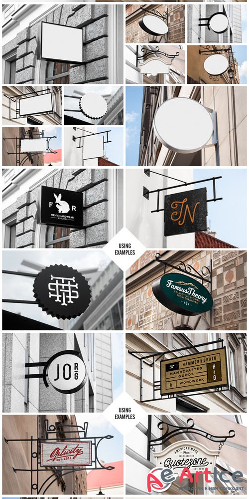 10 Signs Mockup Restaurant & Coffee - Creativemarket 72688