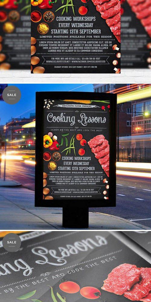 Business Flyer Psd Template - Cooking Lessons