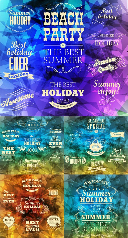Vector Set - Elements for Summer Holidays 