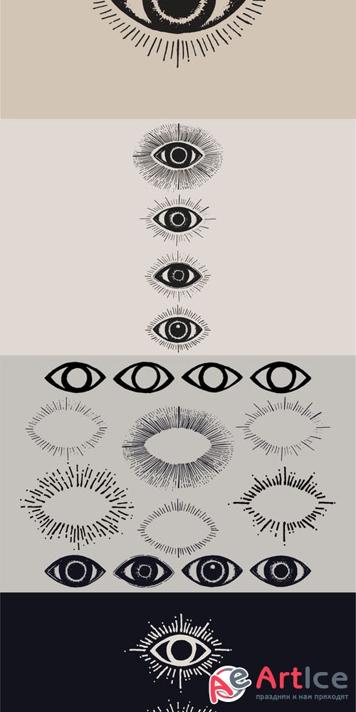 Creativemarket - Eye Drawings 102056