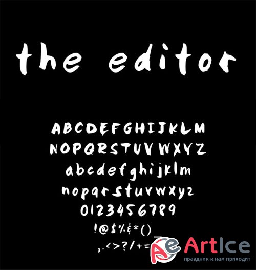 Hand Written font- "The Editor" - Creativemarket 28898