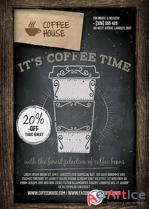 Coffee Shop Promotion Flyer Templat