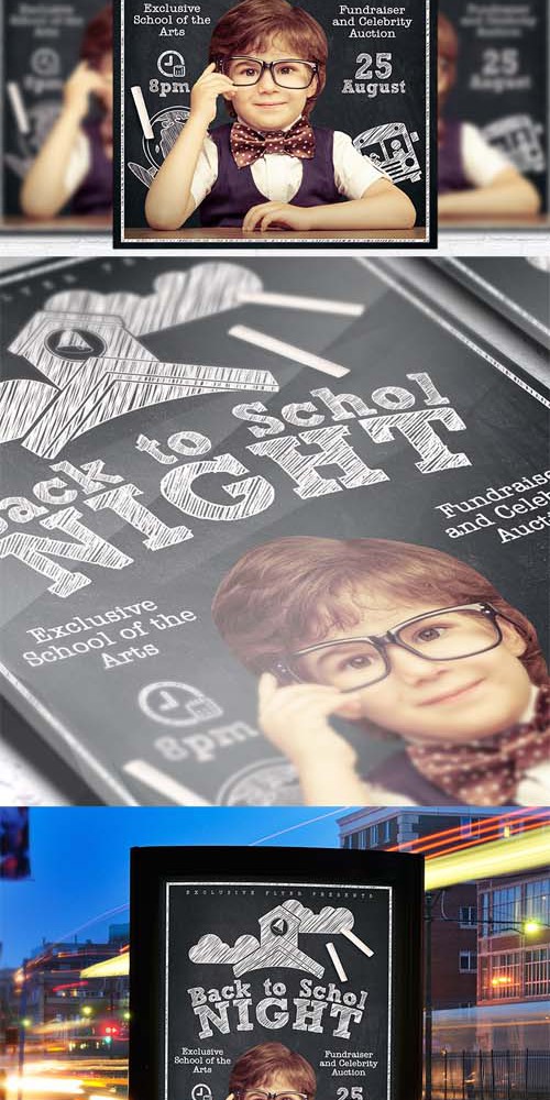 Flyer Template - Back to School Night + Facebook Cover