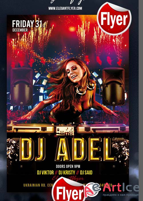 DJ Adel  Flyer Template