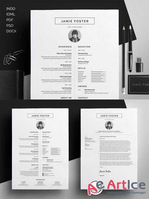 Resume/CV - Jamie - Creativemarket 275131