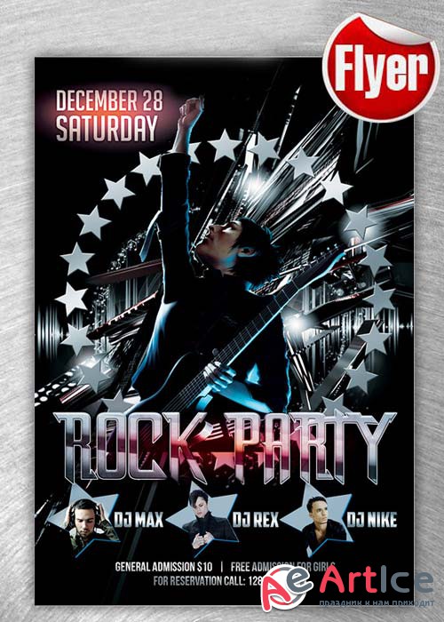 Rock Party Flyer Template