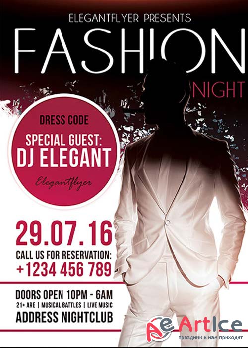 Fashion Nigh Flyer Template + Facebook Cover