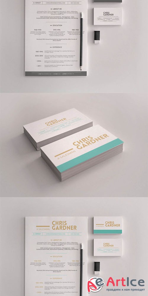 Minimalistic Resume & Business Cards Template