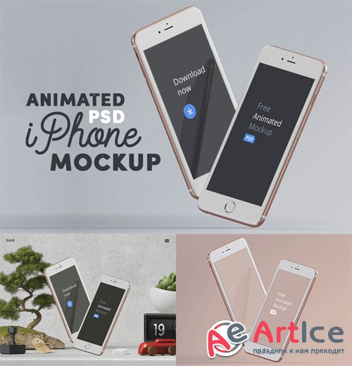 Animated iPhone Presentation Mock-up