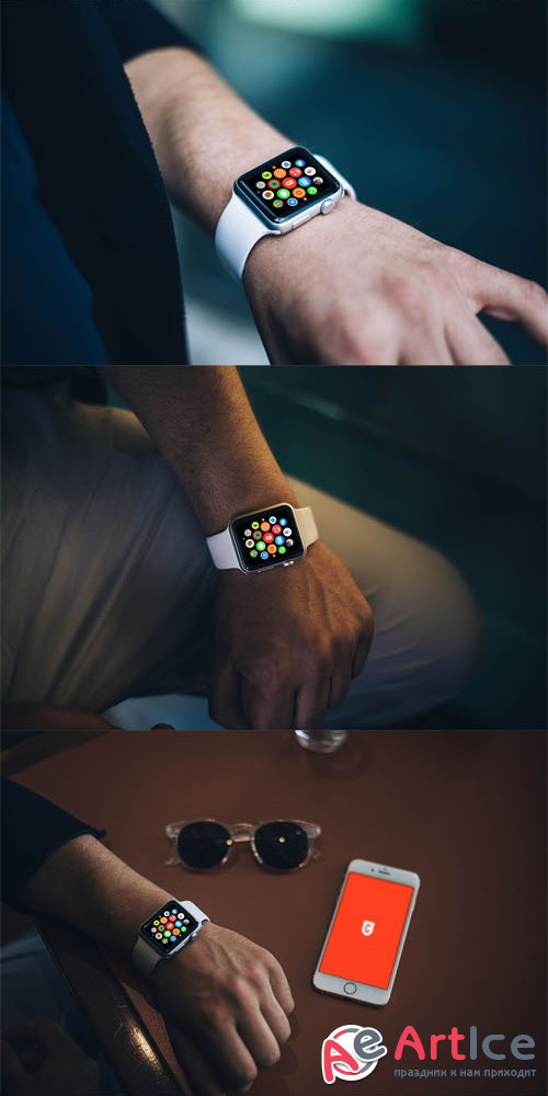 16 Photorealistic Apple Watch Mockups