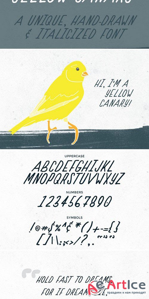 Yellow Canary Font - Creativemarket 419961