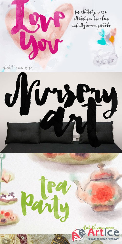 Away Font, Modern Brush Calligraphy - Creativemarket 155602