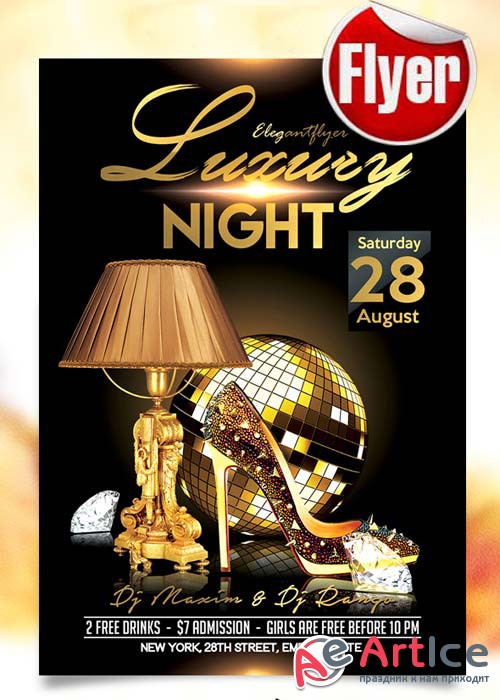 Luxury Night Flyer Template + Facebook Cover