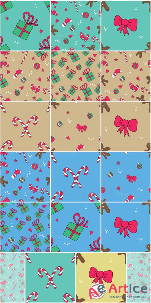 Creativemarket - Christmas patterns set 399098