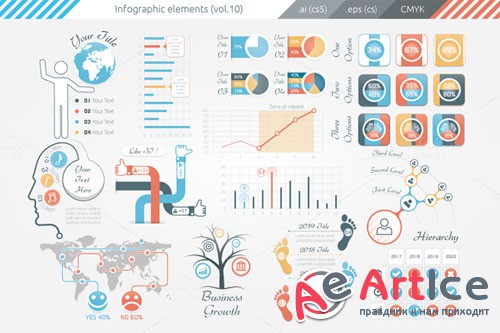 Infographic Elements (v10) - Creativemarket 95595